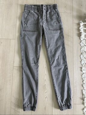 American Eagle Outfitters Taupe Brown Stretch Jogger Pants • 4 Long